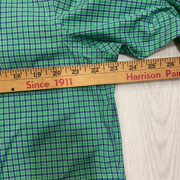 Ralph Lauren Polo Classic Fit Green & Blue Long-sleeve Button Down Mens  15.5 - Picture 6 of 9